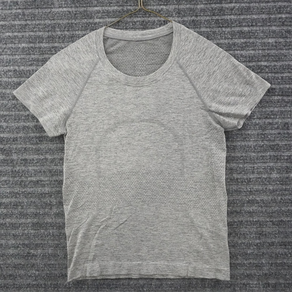 Lululemon Swiftly Tech Short Sleeve 2.0 Women Size 4 Grey Mesh Training Shirt